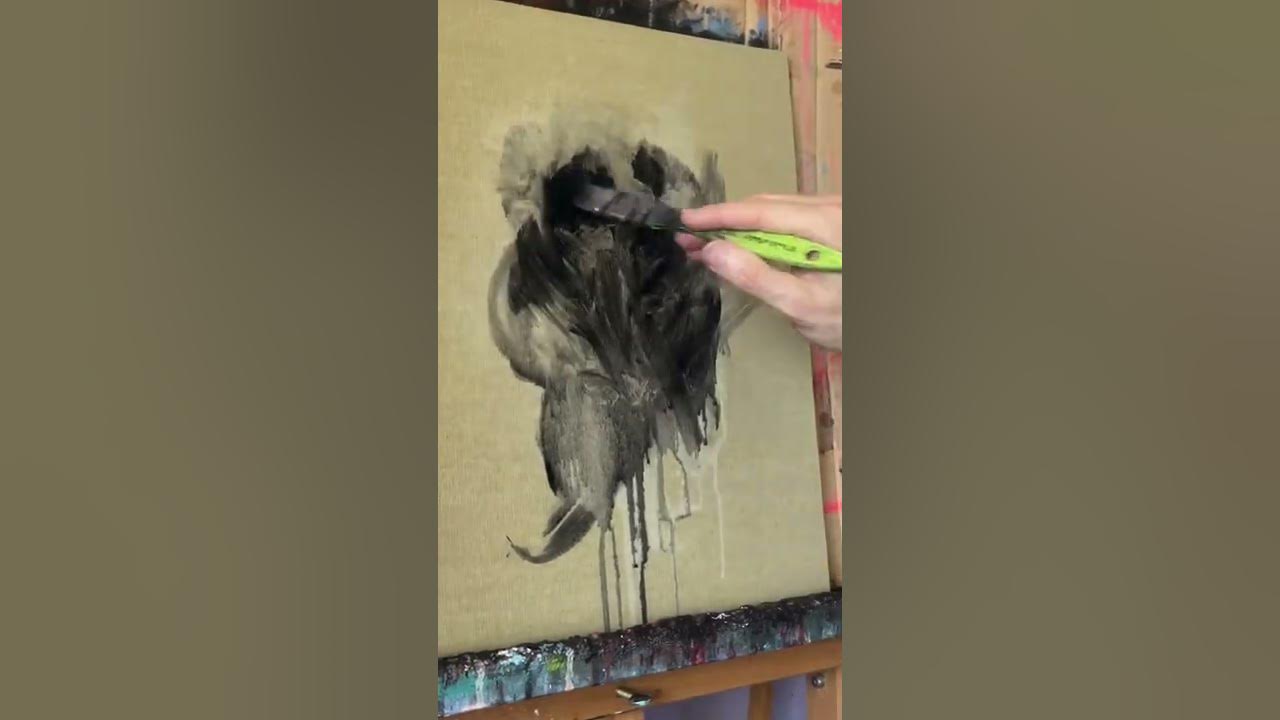 When you don’t know what to paint, paint something randomly on your