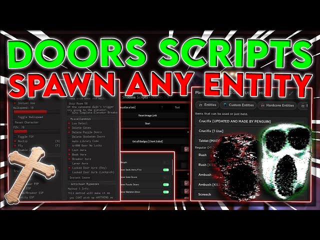 Stream Roblox Doors Script Cheat: Spawn Any Entity and Skip Any Door by  Roevacompba