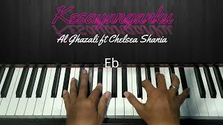 AL GHAZALI Ft CHELSEA SHANIA - KESAYANGANKU -  | COVER PIANO TUTORIAL |CHORD PIANO