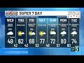 Super 7 Day First Alert Forecast: End of week warmup