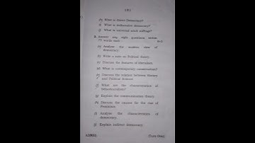 +3 1st semester question paper ( sambalpur University) political science honours Core1st