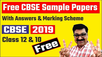 CBSE Sample papers 2019 for 12th and 10th with Answers & Marking Scheme, ज़रूर देखें , arvind academy
