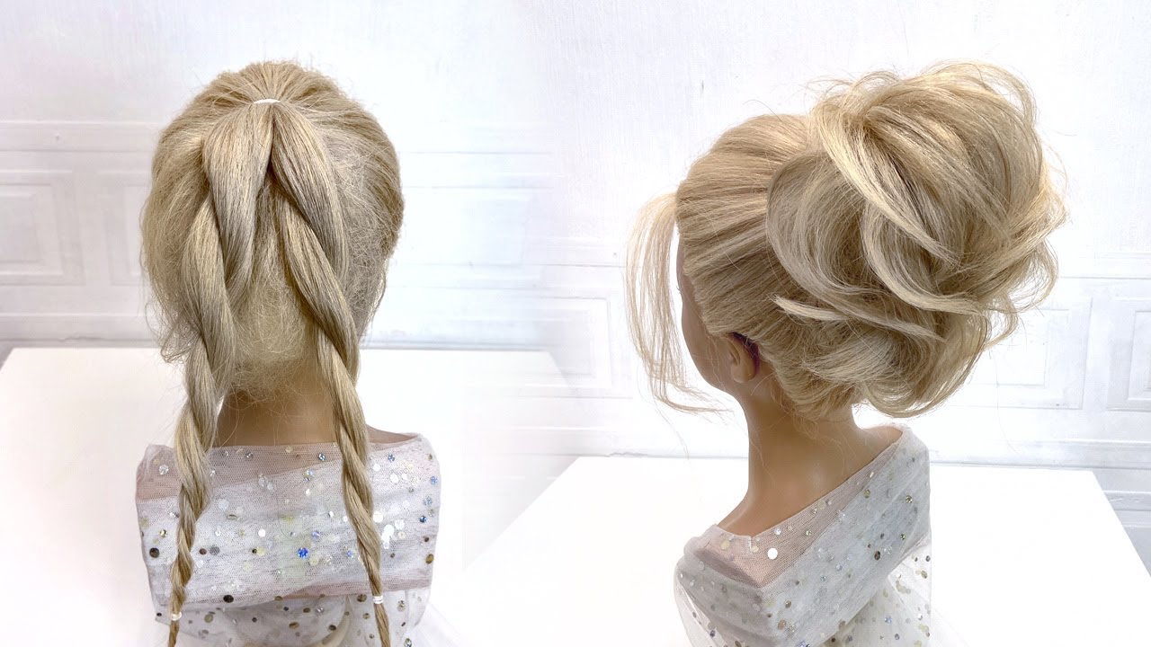 Свадебная вечерняя прическа. Красивые прически пошагово. Свадебный стилист.Пучок.Прически 2020