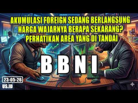 230526 SAHAM BBNI AKUMULASI FOREIGN SEDANG BERLANGSUNG HARGA WAJARNYA BERAPA TAPI PERHATIKAN AREA