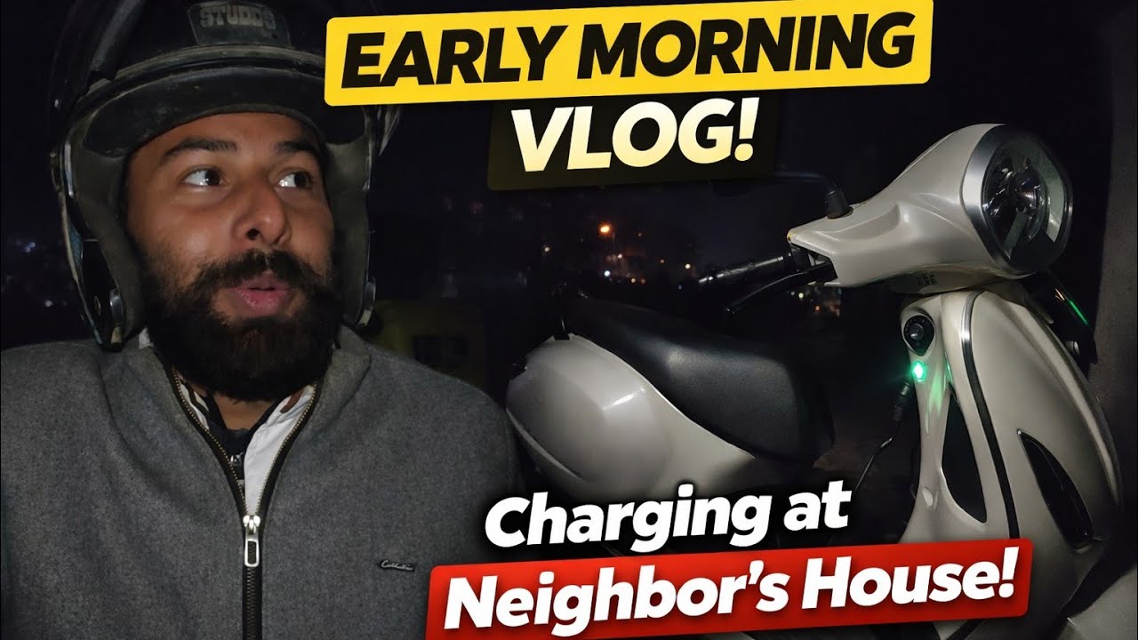 Subah 5 Baje Early Morning Ride 😍 | Bajaj Chetak EV Charging Problem ⚡ Gaon Life Vlog