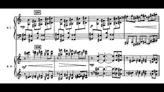 Bela Bartok - Sonata for Two Pianos and Percussion, Sz. 110, BB 115 (1937) [Score-Video]
