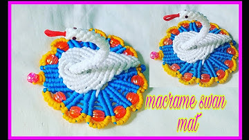 How to make macrame swan mat easy and unique design/macrame table mat