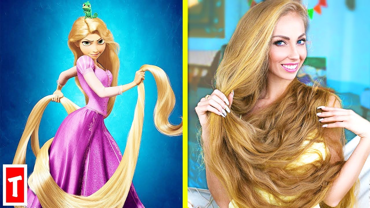 Real Life Disney Princess Rapunzels - YouTube