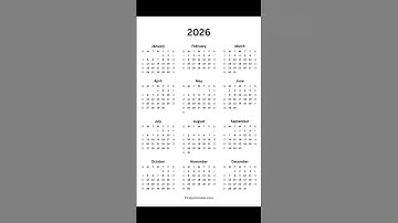 📅 2026 Calendar ✨ | New Year 2026 🎉 | Calendar 2026 🗓️ #Shorts