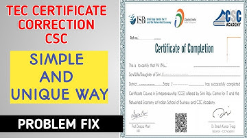 TEC Certificate में Photo कैसे Change करें |Correction In TEC Certificate|