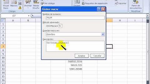 Crear una Macro en Excel 2007