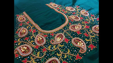 Back Neck full Aari work || overall video @Nellai_Aari_Junction