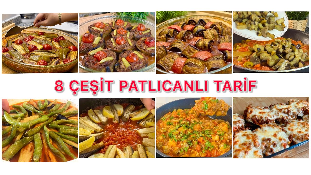 8 ÇEŞİT PATLICANLI YEMEK TARİFİ🤩PATLICANLI YEMEKLER BİR ARADA/PATLICANLI TARİFLER