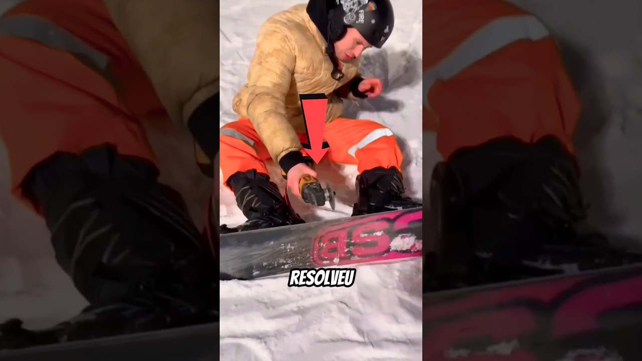 Ele serrou o snowboard no meio… e descobriu por quê isso dá errado #shorts #curiosidades
