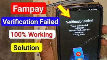 Fampay Verification Failed Problem Solved | fampay verify you