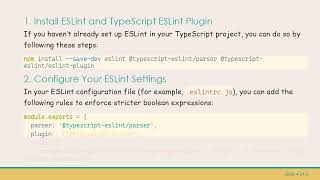 How to Enforce strict Boolean Expressions in TypeScript with ESLint Details