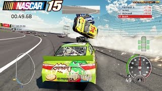 Best Crashes in a Circle Simulator: Nascar'15 The Game