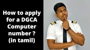 DGCA Computer number | Flight crew | DGCA | pilot exam | Tamil | Gowri Sankkar | GS Aviation Academy