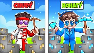 CHUDÝ vs BOHATÝ Těžení BLOKŮ v Robloxu!