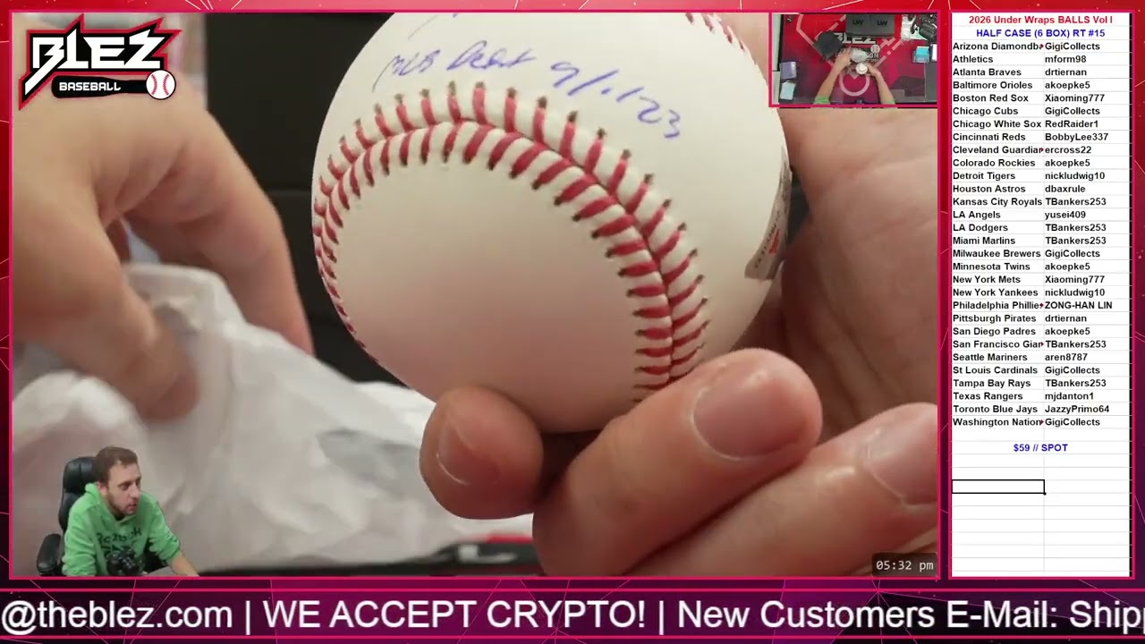 2026 Fanatics Under Wraps BASEBALLS Vol I HALF CASE BREAK Random