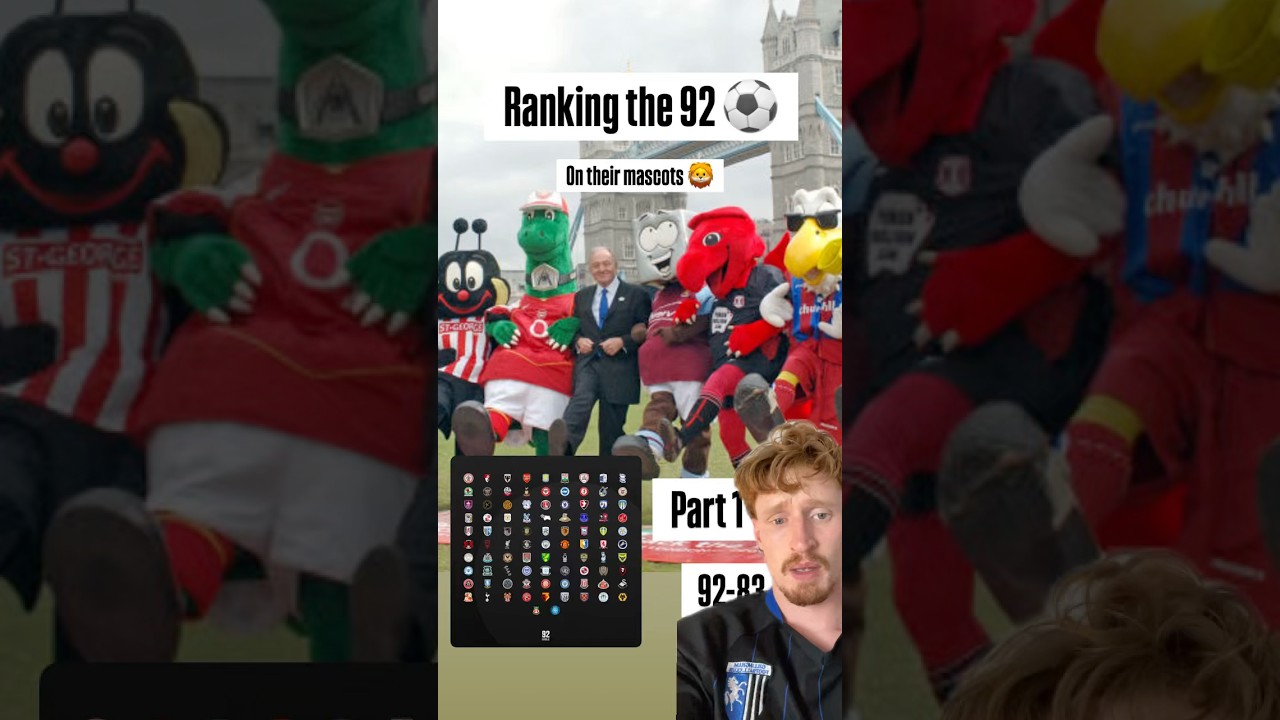 Ranking the 92 ⚽️On club mascots 🦁 Part 1 🚨 