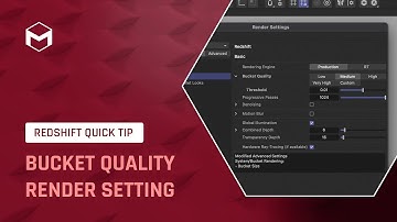#RedshiftQuickTip 22: Bucket Quality Render Setting