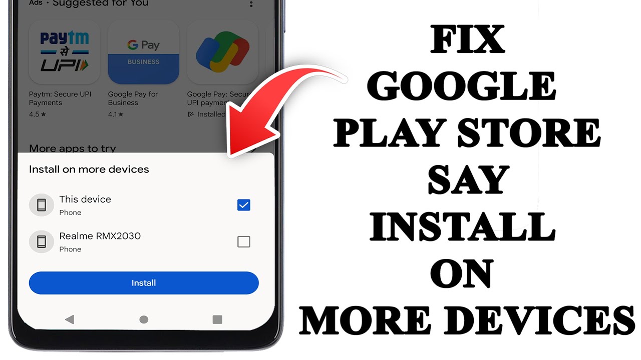 How to Remove install on more devices on Play Store on Android - YouTube