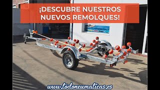 Remolques náuticos con rodillos basculantes