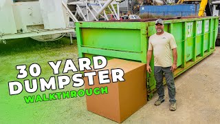 30 Yard Dumpster Rental Walkthrough | Pack Mule Dumpsters Dayton, Cincinnati & Springfield