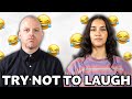 Try not to laugh challenge with my manager