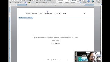 APA Style Title Page Video