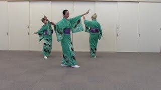 Japanese folk dance　ふるさと民踊盆踊り：秋田　港小唄（土崎港芸能伝承においてお座敷調の民踊の踊り）