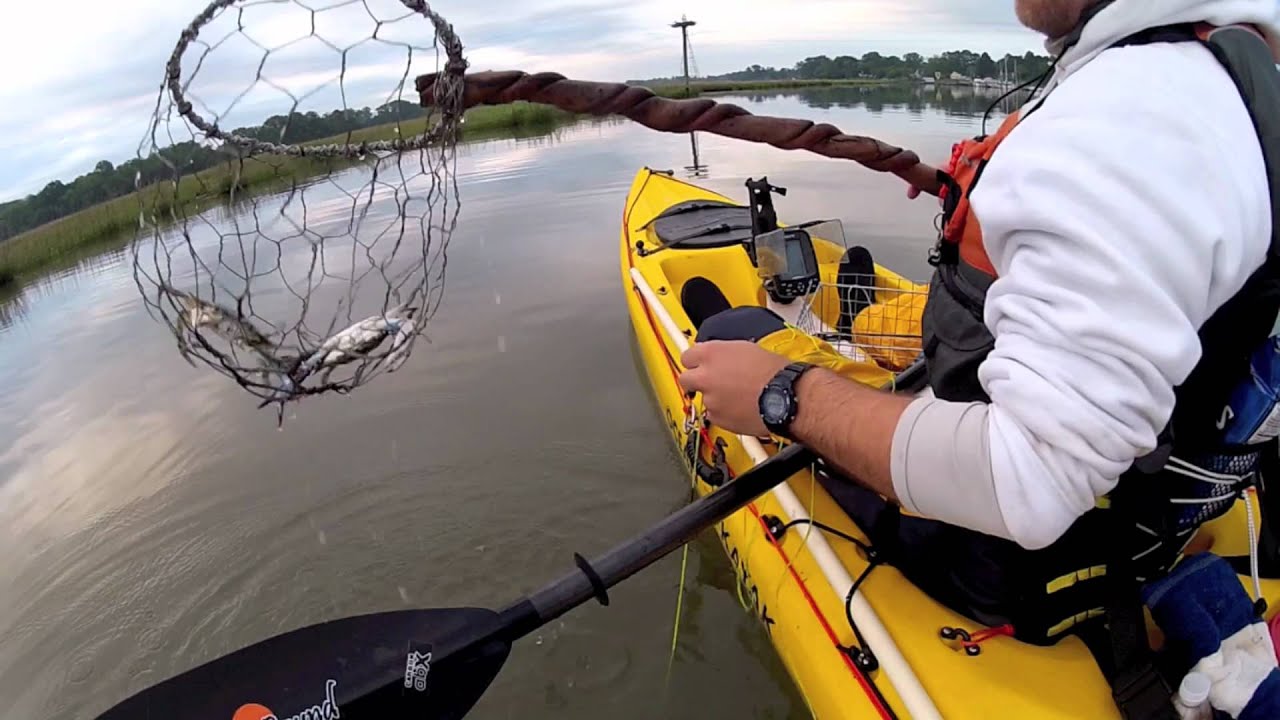 Kayak Crabbing- Chesapeake Bay - YouTube