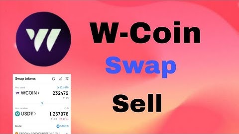 W-Coin Sell Available Listing Ston.fi Swap Tonkeeper Wallet 