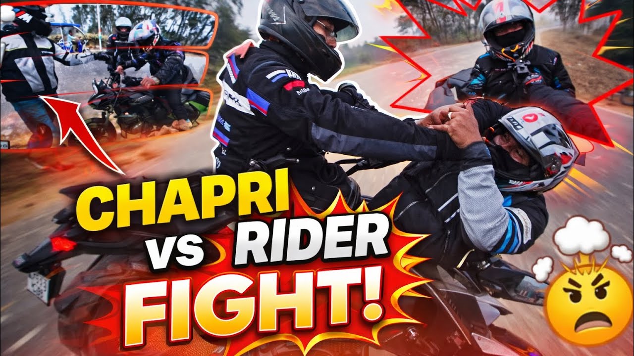 Chapri vs Rider Fight Gone Wrong 😳 | Shocking Road Rage Incident Caught on Camera  