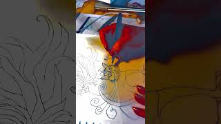 Adult coloring book being created right now with pen and ink and paper