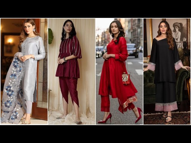 Top 130 Plain Silk Suit Design Ideas - Styling ideas for Brocade Banarsi  silk suits designs - YouTube