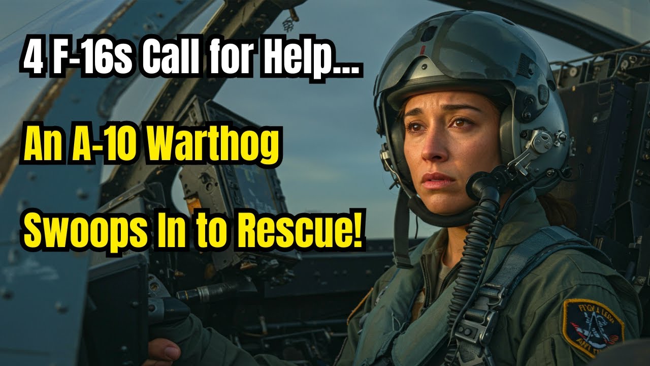 4 F-16s Call for Help — An A-10 Warthog Swoops In to Rescue