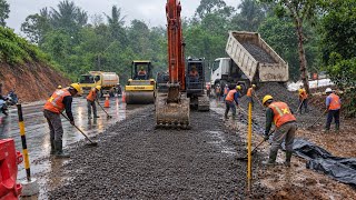 SORE INI !! Timbunan Beram Jalan Masih Labil !! Tim Proyek ADHI KARYA Pertebal Tanah Timbunan!! 