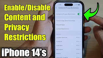 iPhone 14/14 Pro Max: How to Enable/Disable Content & Privacy Restrictions