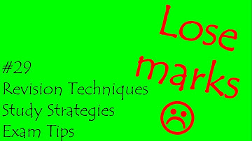 The easiest way to lose marks in an exam you MUST avoid. Revision and Exam Techniques #29