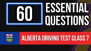 Alberta Driving Test Class 7 2024 (60 Essential Questions)