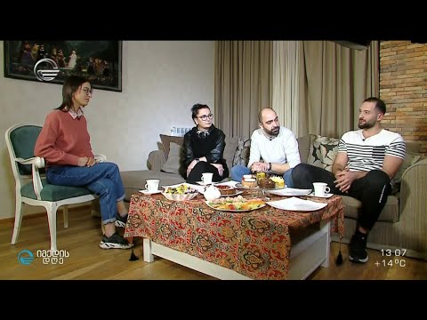 გიგა კვეტენაძე ოჯახით რუბრიკაში „სტუმრად ყავაზე“ ნინია ზვიადაძესთან ერთად