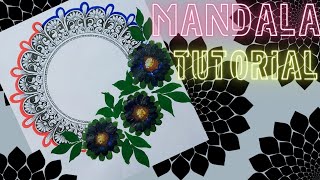Flower Mandala Tutorialmandalaeasy Tutorialstep By Step Tutorialmandala For Beginners
