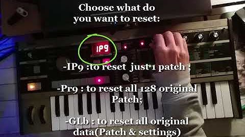 How to reset Korg  Microkorg Ms2000 to the original Patch (or settings)👍