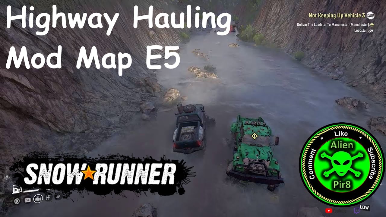 SnowRunner Highway Hauling Mod Map E5 - YouTube