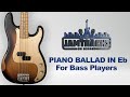 Bass backing track  pop rock piano ballad  key of eb