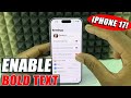 كيفية تفعيل وضع الخط العريض على هاتف آيفون 17 17 برو ماكس 