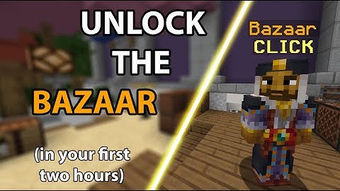 How to Unlock the Bazaar in Hypixel Skyblock (on your first day) | Hypixel Skyblock Guide