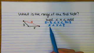 Finding the Range of the 3rd Side of a Triangle